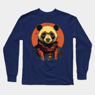 Vintage Panda Bear Long Sleeve T-Shirt